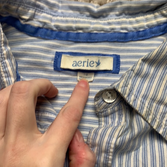 Aerie striped dress shirt button down - Picture 3 of 7